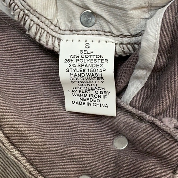 NWT Blue B Collection Brand mauve Shorts denim feel fit XS S M run small - Picture 5 of 7